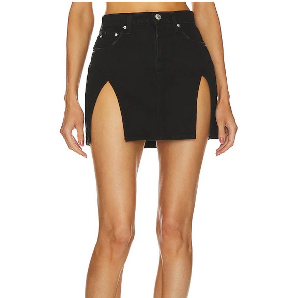 REVOLVE GRLFRND Black Denim Mini Skirt 🖤